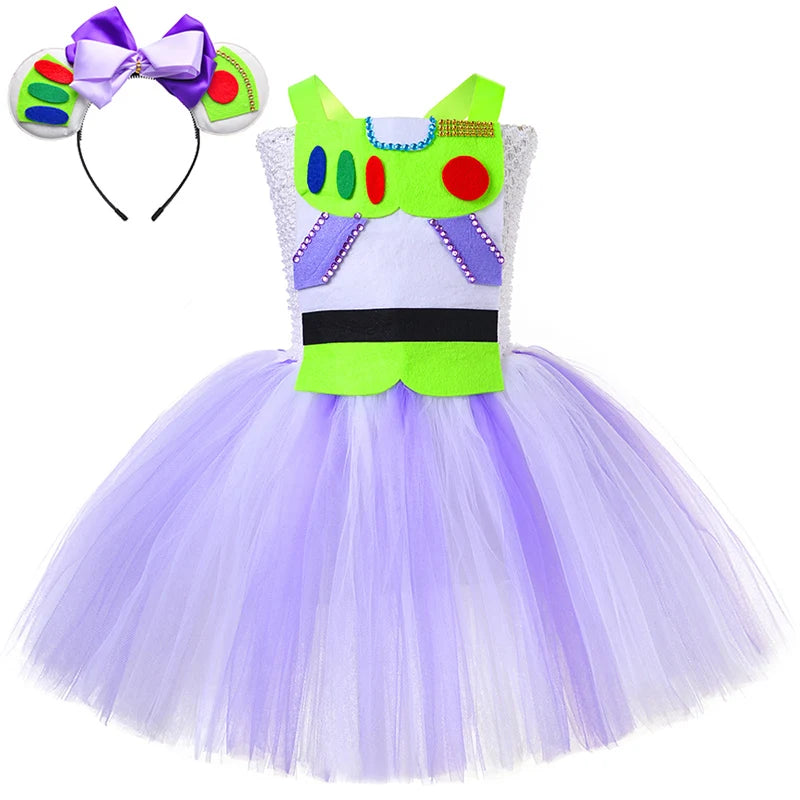 Girls 2 Piece TOY STORY BUZZ Lightyear Birthday Outfit | Birthday Buzz Ribbon shops Tutu and Tshirt ! Toy Story Birthday Dress